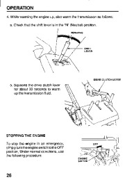 Honda HS624 HS724 HS828 HS928 HS1132 Snow Blower Owners Manual page 28