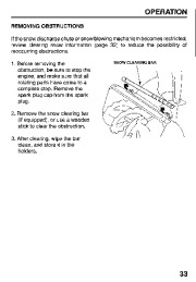 Honda HS624 HS724 HS828 HS928 HS1132 Snow Blower Owners Manual page 35