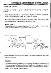 Honda HS624 HS724 HS828 HS928 HS1132 Snow Blower Owners Manual page 43