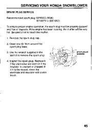 Honda HS624 HS724 HS828 HS928 HS1132 Snow Blower Owners Manual page 47