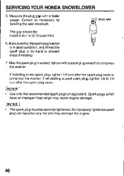 Honda HS624 HS724 HS828 HS928 HS1132 Snow Blower Owners Manual page 48