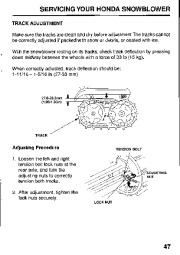 Honda HS624 HS724 HS828 HS928 HS1132 Snow Blower Owners Manual page 49