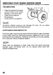 Honda HS624 HS724 HS828 HS928 HS1132 Snow Blower Owners Manual page 50