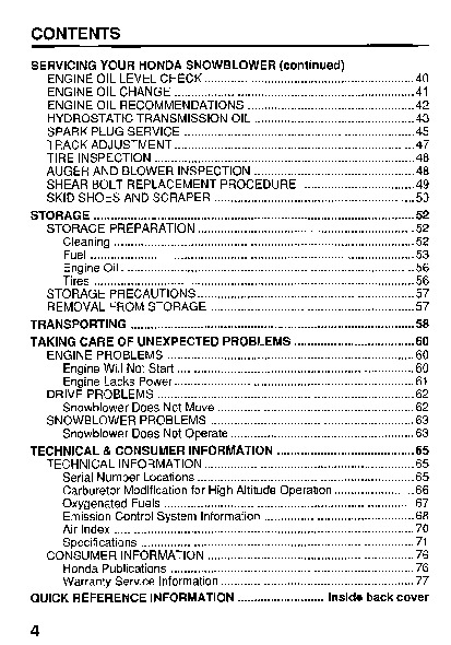 Honda HS624 HS724 HS828 HS928 HS1132 Snow Blower Owners Manual