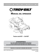 MTD Troy-Bilt RZT Series Colt Tractor Lawn Mower Owners Manual page 37