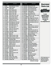 MTD 600 Series Automatic Lawn Tractor Lawn Mower Parts List page 11