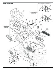 MTD 600 Series Automatic Lawn Tractor Lawn Mower Parts List page 2