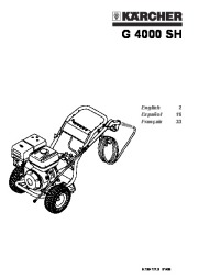 Kärcher G 4000 SH Gasoline High Pressure Washer Owners Manual page 1