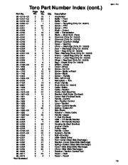 Toro 20022, 20023, 20025, 20027, 20029, 20061 Toro Recycler Mower, R-21S Parts Catalog, 1999 page 19