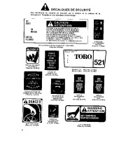 Toro 38035 3521 Snowthrower Instructions de Préparation, 1987 page 4