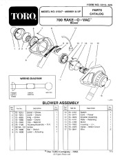 Toro 51547 700 Rake-O-Vac Parts Catalog, 1994 page 1