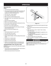 Craftsman 675 247.77640 Log Splitter Lawn Mower Owners Manual page 11