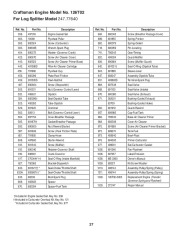 Craftsman 675 247.77640 Log Splitter Lawn Mower Owners Manual page 27