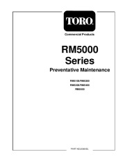 Toro Commercial Products RM5000 Series Preventative Maintenance RM5100 RM5300 RM5200 RM5400 RM5500 00064SL page 1