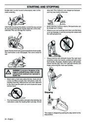 2001-2009 Husqvarna 570 576XP Chainsaw Owners Manual, 2001,2002,2003,2004,2005,2006,2007,2008,2009 page 20