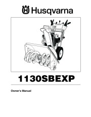 Husqvarna 1130SBEXP Snow Blower Owners Manual, 2006,2007,2008,2009,2010 page 1