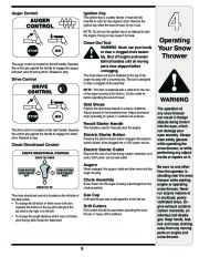 MTD White Outdoor L Style Snow Blower Owners Manual page 9