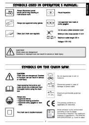 Husqvarna 316 Electric Chainsaw Owners Manual page 2