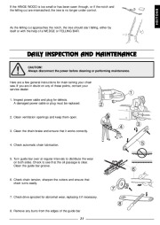 Husqvarna 316 Electric Chainsaw Owners Manual page 22