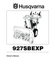 Husqvarna 927SBEXP Snow Blower Owners Manual, 2005,2006 page 1