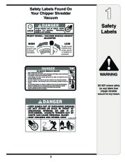 MTD Troy-Bilt 070 Series Vacuum Chipper Shredder Hose Lawn Mower Owners Manual page 3