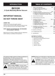 MTD BV3100 2 Cycle Mulching Blower Vacuum Owners Manual page 2