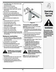 MTD 500 Series Log Splitter Lawn Mower Owners Manual page 11