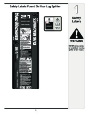 MTD 500 Series Log Splitter Lawn Mower Owners Manual page 3