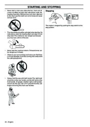 Husqvarna 334T 338XPT Chainsaw Owners Manual, 2008,2009 page 20