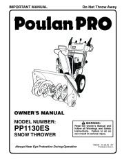 Poulan Pro Owners Manual, 2005 page 1