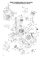 Toro 38040, 38050 and 38080 Toro 524 Snowthrower Parts Catalog, 1987 page 14