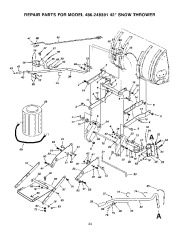 Craftsman 486.248391 Craftsman 42-inch 2 stage Snow Thrower Tractor Attachment Owners Manual page 24
