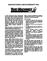 MTD Yard Machines 615 E645E E665E Snow Blower Owners Manual page 28