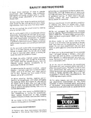 Toro 38040 524 Snowthrower Owners Manual, 1981, 1984 page 4