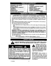Craftsman 536.886260 Craftsman 26-Inch Snow Thrower Owners Manual page 2