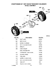 Craftsman 536.886260 Craftsman 26-Inch Snow Thrower Owners Manual page 42