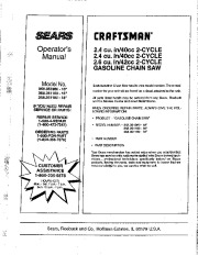 Craftsman Owners Manual, 1995 page 5