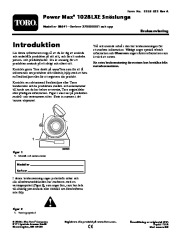 Toro 38641 Toro Power Max 1028 LXE Snowthrower Owners Manual page 1