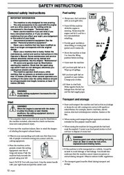 Husqvarna 323P4 325P4 325P5 X-Series Chainsaw Owners Manual, 2002,2003,2004,2005,2006 page 12