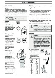 Husqvarna 323P4 325P4 325P5 X-Series Chainsaw Owners Manual, 2002,2003,2004,2005,2006 page 19