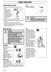 Husqvarna 323P4 325P4 325P5 X-Series Chainsaw Owners Manual, 2002,2003,2004,2005,2006 page 20