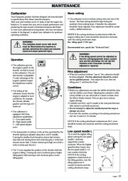 Husqvarna 323P4 325P4 325P5 X-Series Chainsaw Owners Manual, 2002,2003,2004,2005,2006 page 21