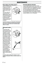 Husqvarna 323P4 325P4 325P5 X-Series Chainsaw Owners Manual, 2002,2003,2004,2005,2006 page 22