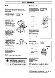 Husqvarna 323P4 325P4 325P5 X-Series Chainsaw Owners Manual, 2002,2003,2004,2005,2006 page 23