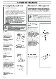 Husqvarna 323P4 325P4 325P5 X-Series Chainsaw Owners Manual, 2002,2003,2004,2005,2006 page 4