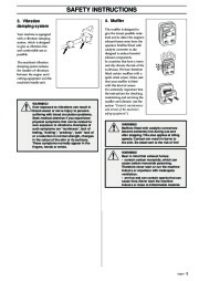 Husqvarna 323P4 325P4 325P5 X-Series Chainsaw Owners Manual, 2002,2003,2004,2005,2006 page 5