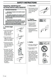 Husqvarna 323P4 325P4 325P5 X-Series Chainsaw Owners Manual, 2002,2003,2004,2005,2006 page 6