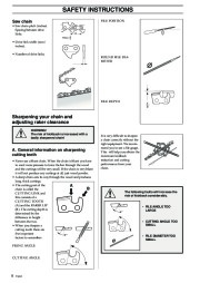 Husqvarna 323P4 325P4 325P5 X-Series Chainsaw Owners Manual, 2002,2003,2004,2005,2006 page 8