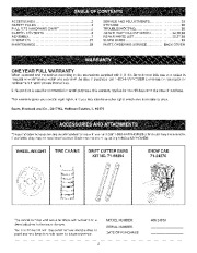 Craftsman 486.24838 Craftsman 42-Inch Tracktor Attachment Snow Blower Owners Manual page 2
