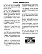 Toro 38010 421 Snowthrower Owners Manual, 1981 page 4